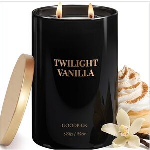 Amazon Black and Gold Twilight Vanilla Candle